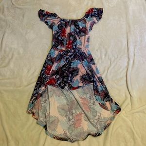 tropical romper/dress, lightly used, soft, and in good shape!